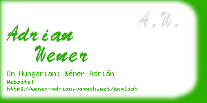 adrian wener business card