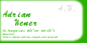 adrian wener business card